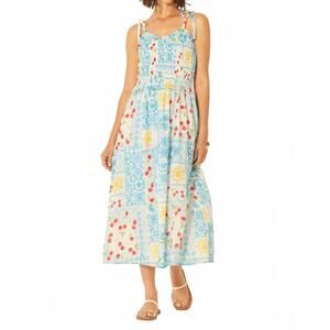 NEW BILA77 sunshine cherry maxi dress in pattern/antique white
